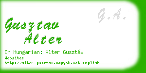 gusztav alter business card